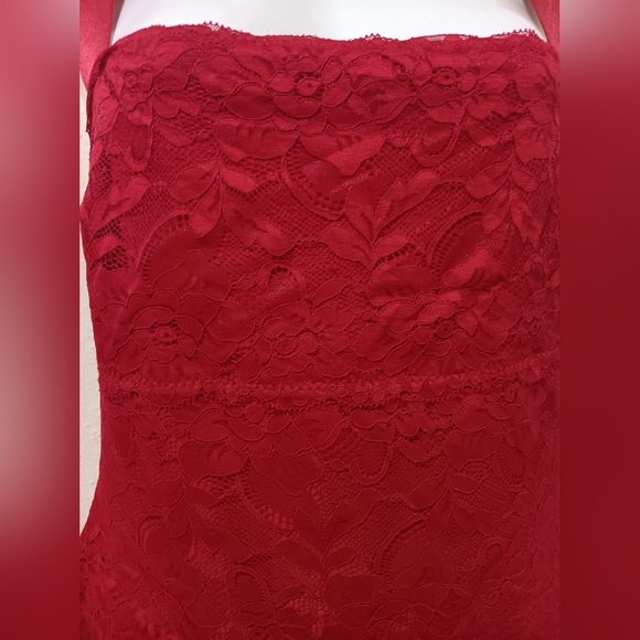 Guess Vibrant Red Lace Dress - Picture 7 of 10